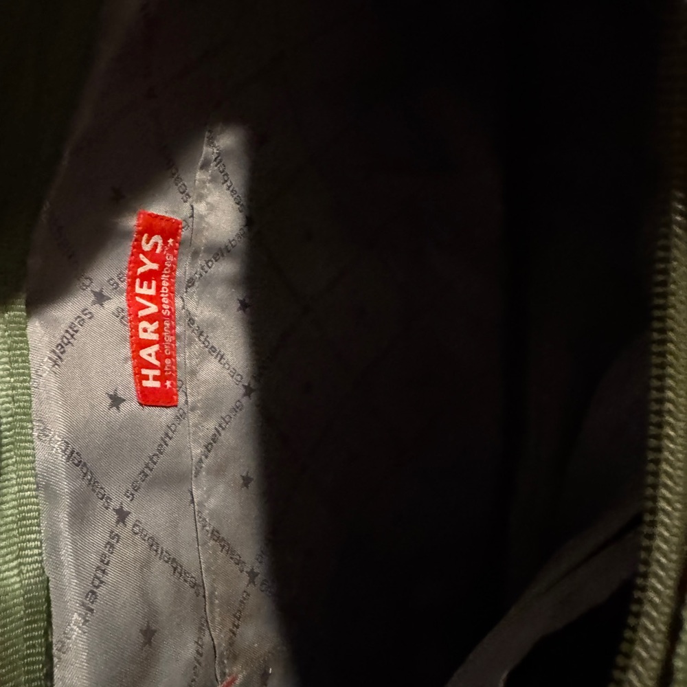 Harveys Olive Green Seatbelt Bag Made in USA - Picture 4 of 7
